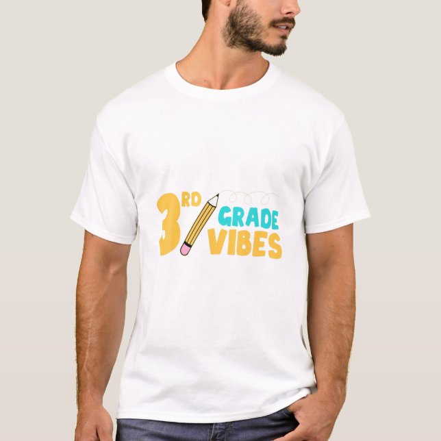 Camiseta 3º Trimestre Vibes De Volta Ao Presente Escolar (Frente)