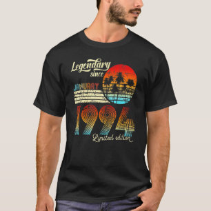 Camiseta 30 Aniversário 30 Legendário Desde Janeiro De 1993