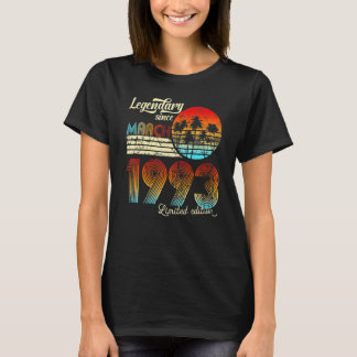 Camiseta 30. Aniversário 30 Legendário Desde Março De 1993