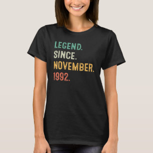 Camiseta 30 Anos 30 Bday Men Legend Desde Novembro