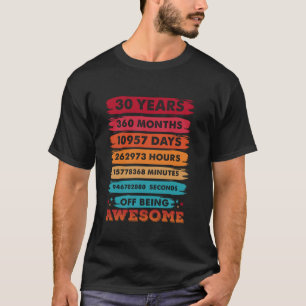 Camiseta 30 anos 360 meses de ser um 30 fantástico