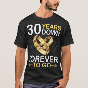 Camiseta 30 Anos Casados Para Sempre Para Ir Feliz Casado H