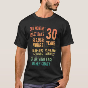 Camiseta 30 Anos De Casamento Engraçado De 30