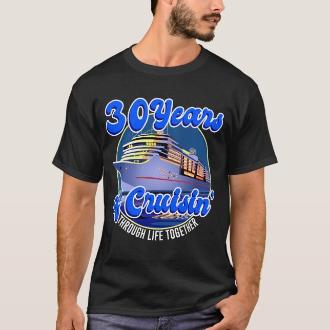 Camiseta 30 anos de casamento Navio de cruzeiro 30 do anive (Frente)