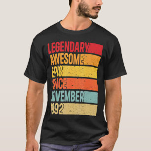 Camiseta 30 Anos De Idade, Epic Legendário Incrível Desde N