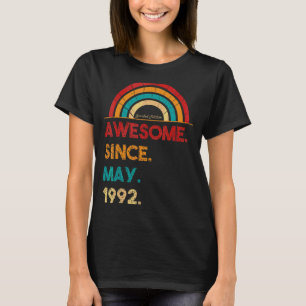 Camiseta 30 anos de idade incrível desde maio de 1992 anive