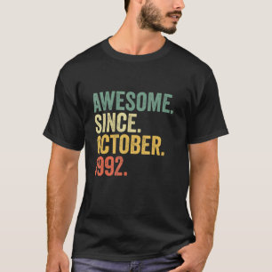 Camiseta 30 Anos De Idade Incrível Desde Outubro De 1992 30