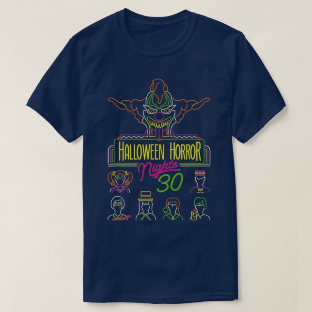 Camiseta 30 anos de noites de horror no Halloween (Frente do Design)