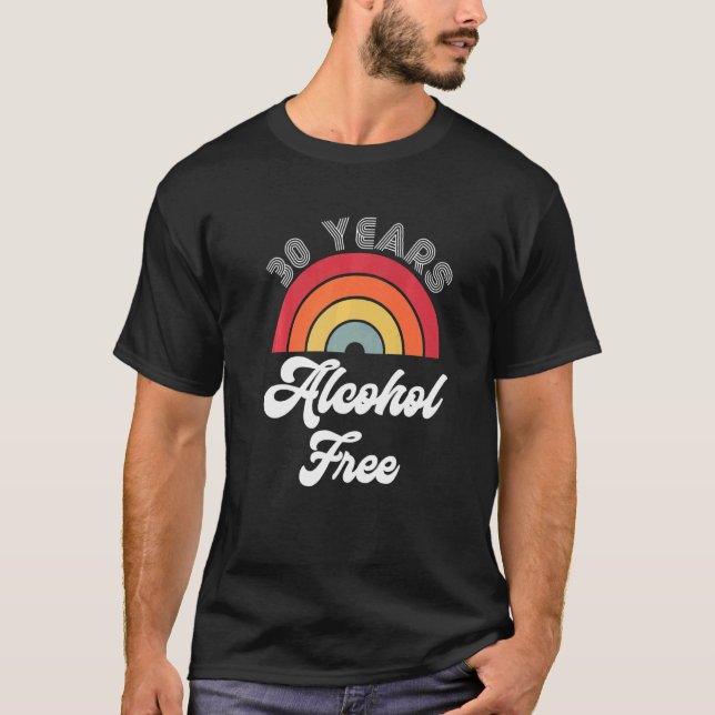 Camiseta 30 anos de Sobriedade Sem Álcool Sobriedade Sem Ál (Frente)