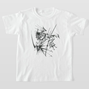 Camiseta 30 Arte de Tatuagem Tribal Abstrata Preto Branco
