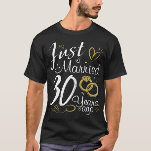 Camiseta 30 Casamento Aniversário.Recem casados 30 anos Atr