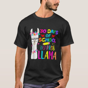 Camiseta 30 Dias De Escola Professor Sem Problema Llama Men