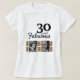 Camiseta 30 e Fabuloso aniversário de 30 anos de Foto Glitt (Frente do Design)