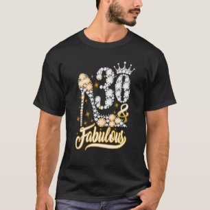 Camiseta 30 e fabuloso Diamante C de aniversário de 30 anos