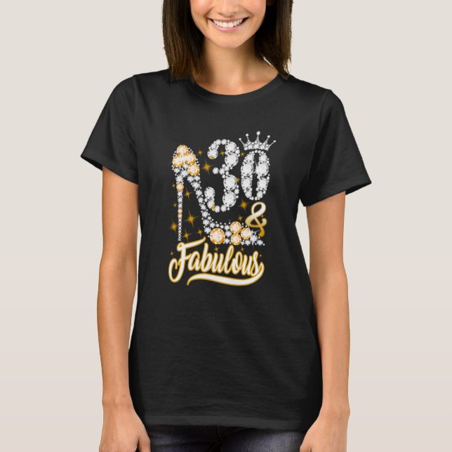 Camiseta 30 e fabuloso Diamante C de aniversário de 30 anos (Frente)