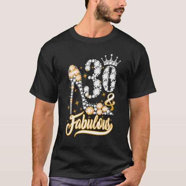 Camiseta 30 e fabuloso Diamante C de aniversário de 30 anos (Frente)