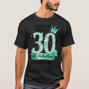 Camiseta 30 e fabuloso Foto do Grupo de Partido Branca Turq