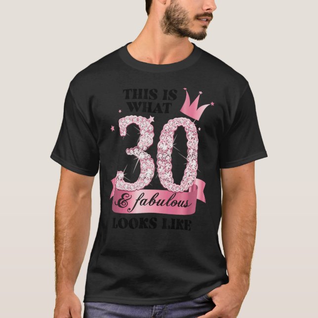 Camiseta 30 e fabuloso Grupo de Partido Branca Rosa Candid  (Frente)