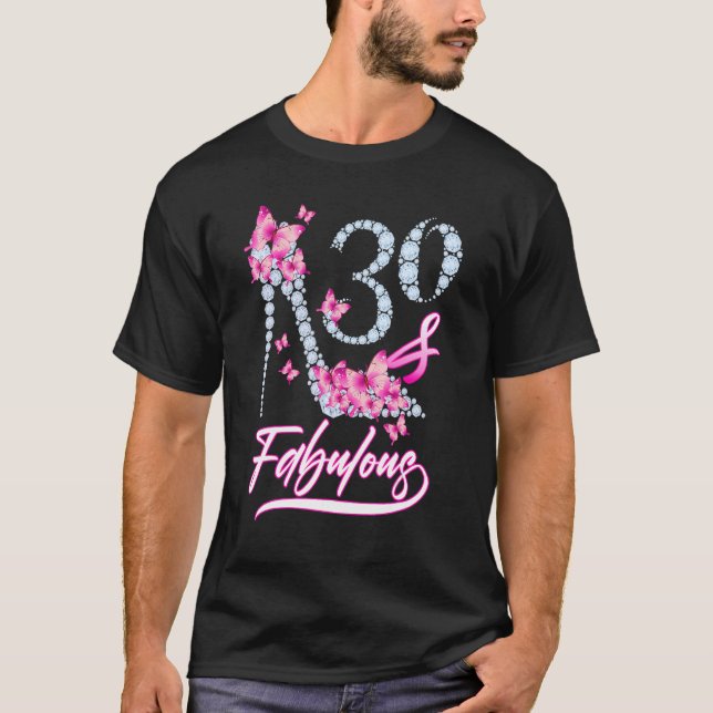 Camiseta 30 E Fabuloso Heels Alto Borboleta Feliz 30 Bi (Frente)