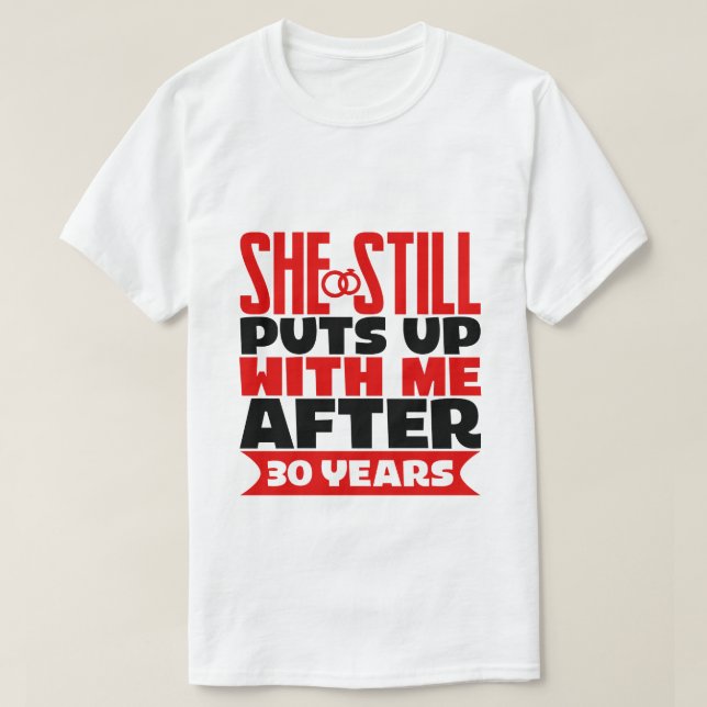 Camiseta 30 Encantado Marido (Frente do Design)