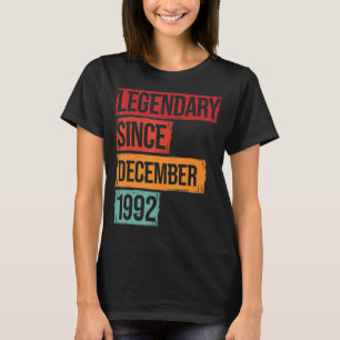 Camiseta 30 Legendário De Aniversário Desde Dezembro De 199