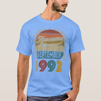 Camiseta 30 Year Old Gifts Awesome Since September 1992 30t