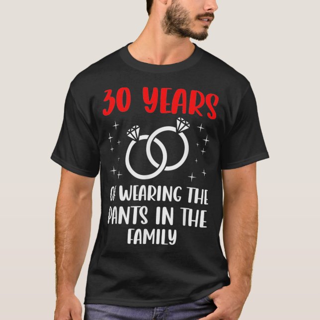 Camiseta 30th 30 year Wedding Anniversary Pants Husband Wif (Frente)