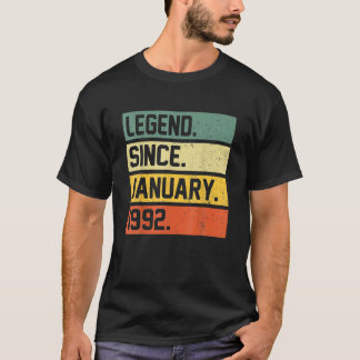 Camiseta 30Th Birthday Gift 30 Years Old Legend Since Janua