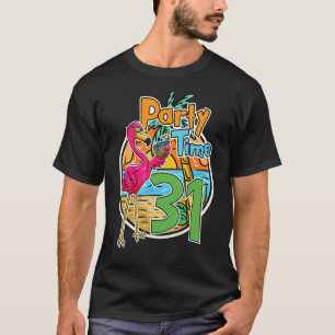 Camiseta 31ª Festa de aniversário, 31 anos Flamingo Tropica