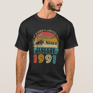 Camiseta 31º aniversário 31 anos Legenda retrô desde janeir