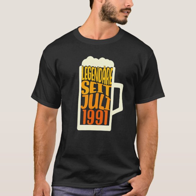 Camiseta 31º Aniversário Da Cerveja Legendária Desde Julho  (Frente)