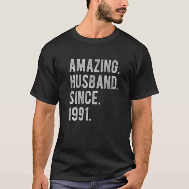 Camiseta 31º Aniversário De Casamento Para Ele Um Marido In (Frente)