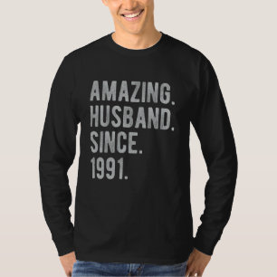 Camiseta 31º Aniversário De Casamento Para Ele Um Marido In