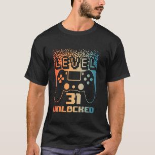 Camiseta 31º Aniversário Para Homens Nível 31 Jogador Desbl