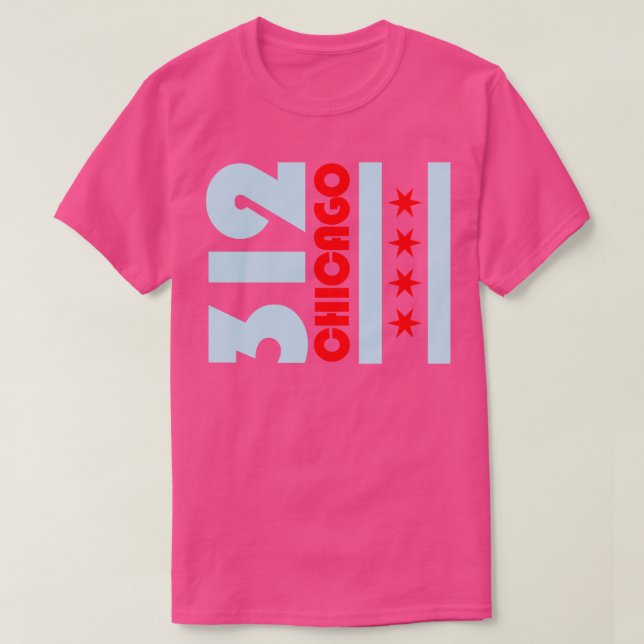 Camiseta 312 Chicago Flag Illinois Chi Town (Frente do Design)