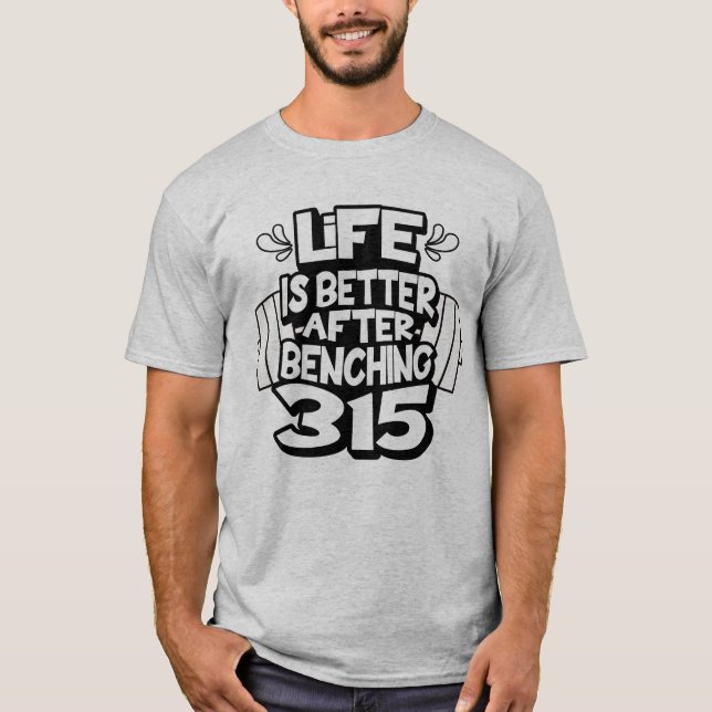Camiseta 315 Lb Supino Powerlifting PR (Frente)