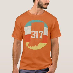 Camiseta 317 Area Code Indiana Retro Vintage