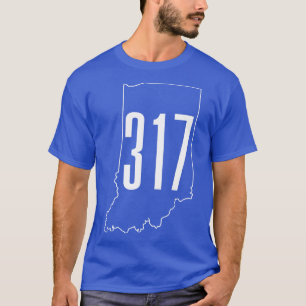 Camiseta 317 Area Code Indianapolis Indiana Map