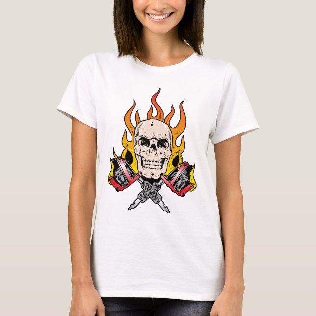 Camiseta 318 Tatuagem do crânio (Frente)