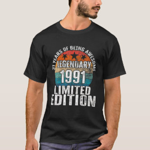 Camiseta 31. º Aniversário Ano Legendário de Nascimento 199