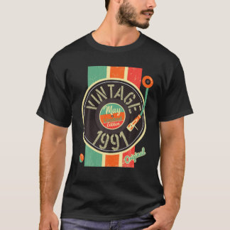 Camiseta 31 Anos Aniversário Homem 1991 Pode Virar Antiguid