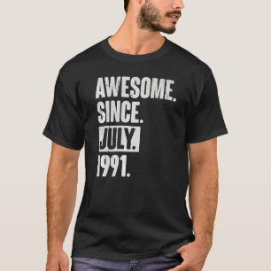 Camiseta 31 anos de idade 31.º aniversário incrível desde j