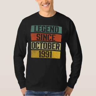 Camiseta 31 Anos De Legenda Desde Outubro De 1991 31º Nasci