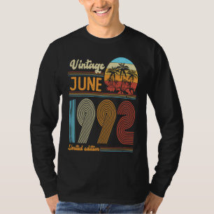 Camiseta 31 anos Vintage aniversário junho 1992 Mulheres Ho