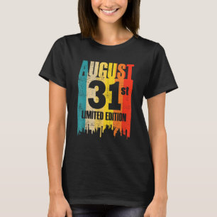 Camiseta 31 de agosto Edição limitada Mês 8 31º dia retrato
