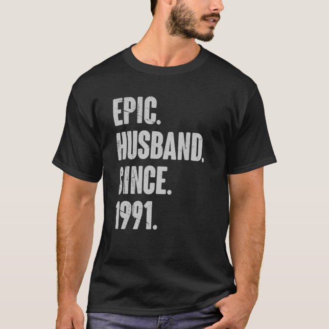 Camiseta 31 Wedding Anniversary For Him   Epic Husband Sinc (Frente)