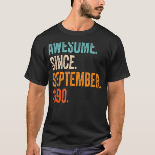 Camiseta 32º Aniversário, 33 anos, Espetacular desde setemb