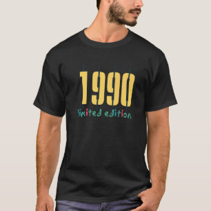 Camiseta 32º Aniversário Damas Mens 32 Anos 1990 2