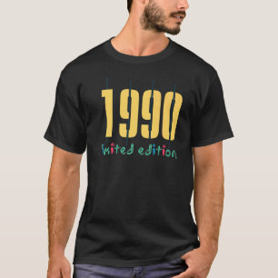 Camiseta 32º Aniversário Damas Mens 32 Anos 1990 2