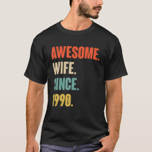 Camiseta 32º Aniversário De Casamento Presente Para Sua Esp